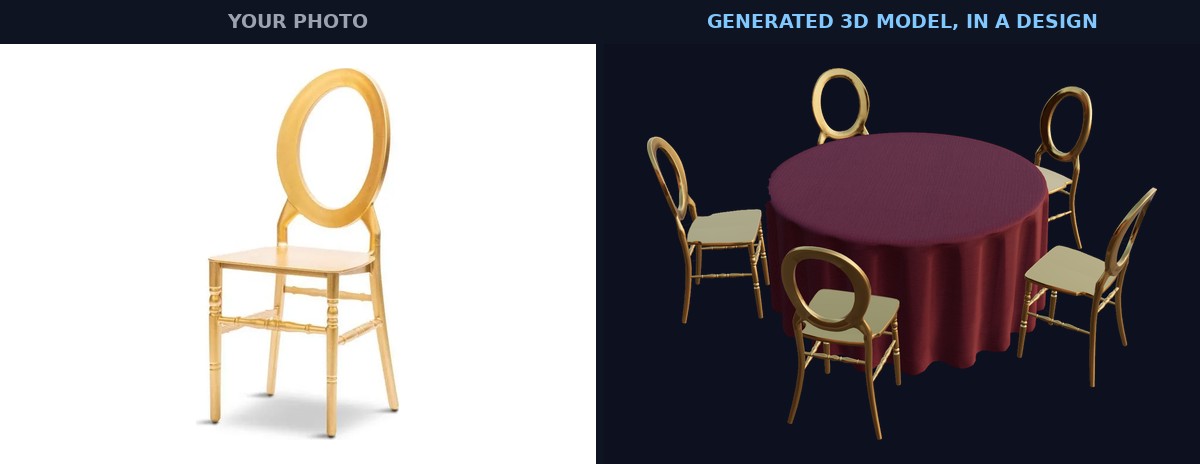 Product photo turned into a 3D model with AI Image to 3D